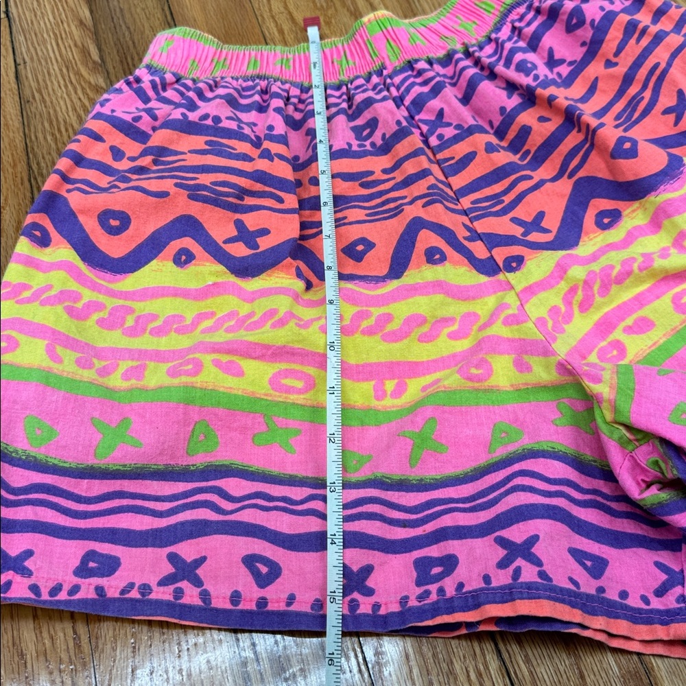 Vintage Ocean Pacific Neon Geometric Design Surf Shorts 80’s - Picture 7 of 16